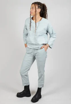 Straight Leg Trousers in Ghiaccio