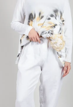 Straight Leg Trousers in White