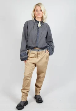Straight Leg Trousers in Beige