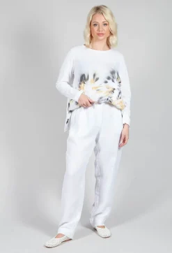 Straight Leg Trousers in White