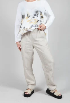 Straight Leg Trousers in Beige