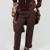 Straight Leg Trousers with Feature Hems in Java