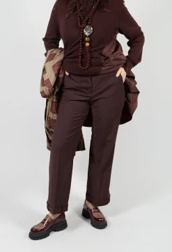 Straight Leg Trousers with Feature Hems in Java