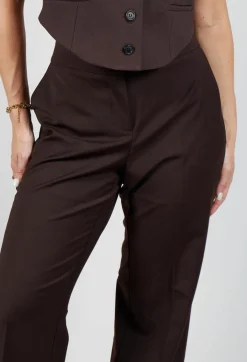 Straight Leg Trousers with Feature Hems in Java