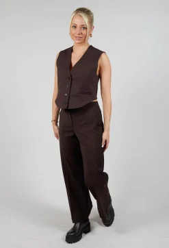 Straight Leg Trousers with Feature Hems in Java