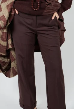Straight Leg Trousers with Feature Hems in Java