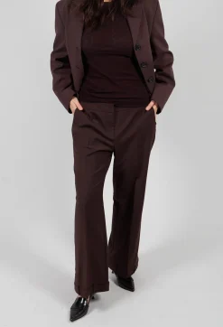 Straight Leg Trousers with Feature Hems in Java