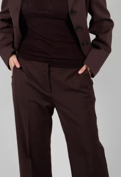 Straight Leg Trousers with Feature Hems in Java