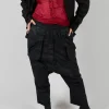 Straight Leg Utility Trousers in Black