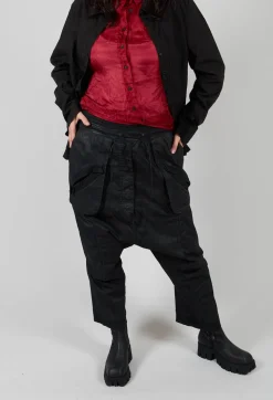 Straight Leg Utility Trousers in Black