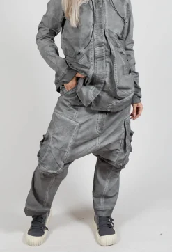 Straight Leg Utility Trousers in Pencil Cloud
