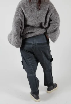 Straight Leg Utility Trousers in Coal Cloud