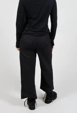 Straight Leg Utility Trousers in Black
