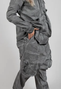Straight Leg Utility Trousers in Pencil Cloud