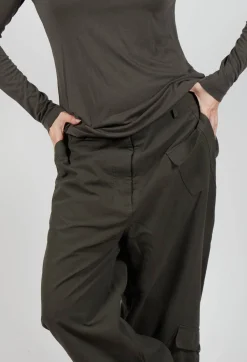 Straight Leg Utility Trousers in Jungle