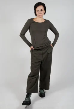 Straight Leg Utility Trousers in Jungle