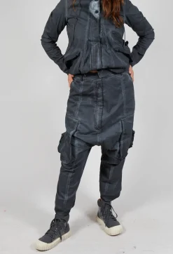 Straight Leg Utility Trousers in Coal Cloud