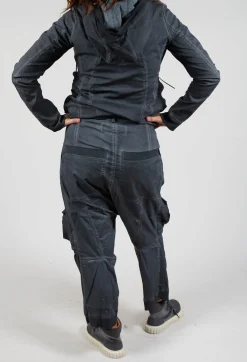 Straight Leg Utility Trousers in Coal Cloud