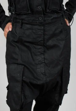 Straight Leg Utility Trousers in Black