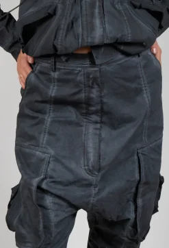Straight Leg Utility Trousers in Coal Cloud