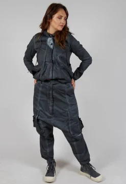 Straight Leg Utility Trousers in Coal Cloud