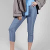 Straight Leggings in Steel Blue