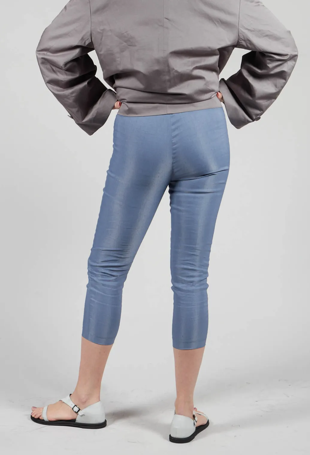 Straight Leggings in Steel Blue