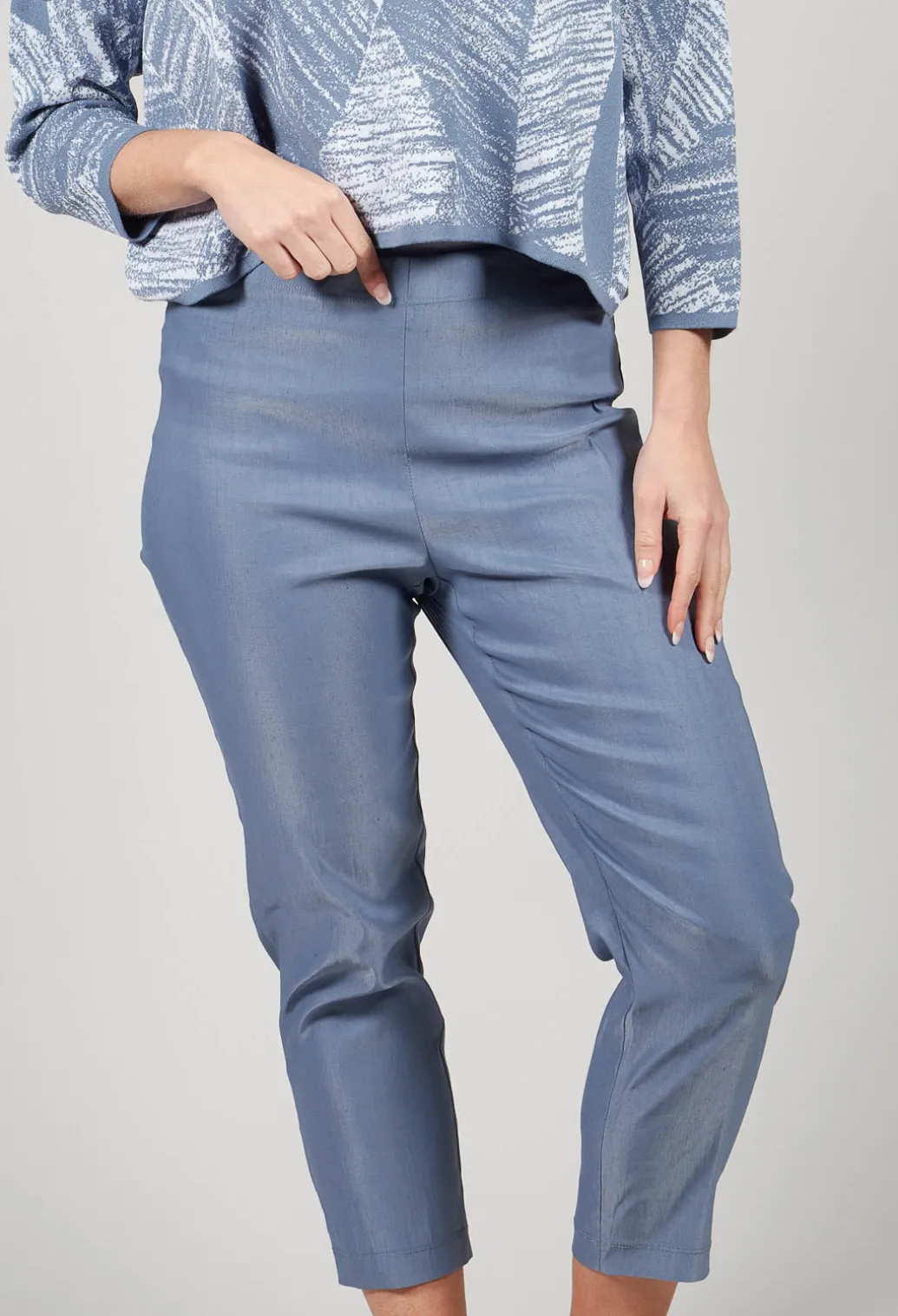Straight Leggings in Steel Blue