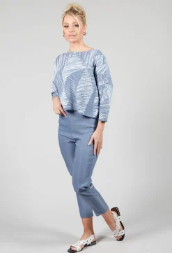 Straight Leggings in Steel Blue