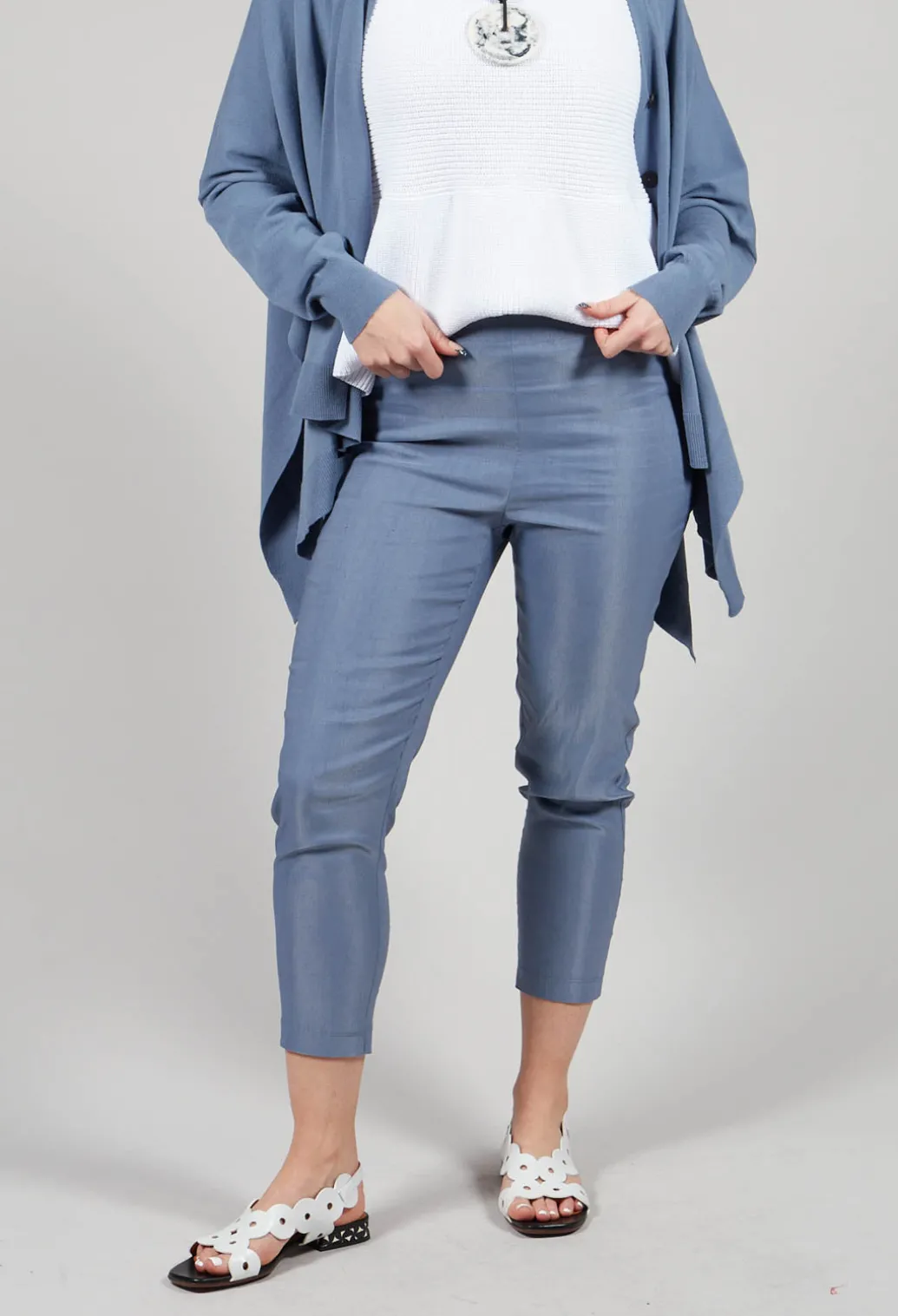 Straight Leggings in Steel Blue