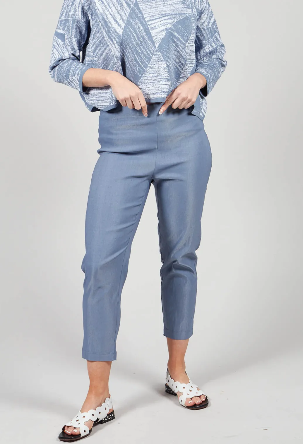 Straight Leggings in Steel Blue