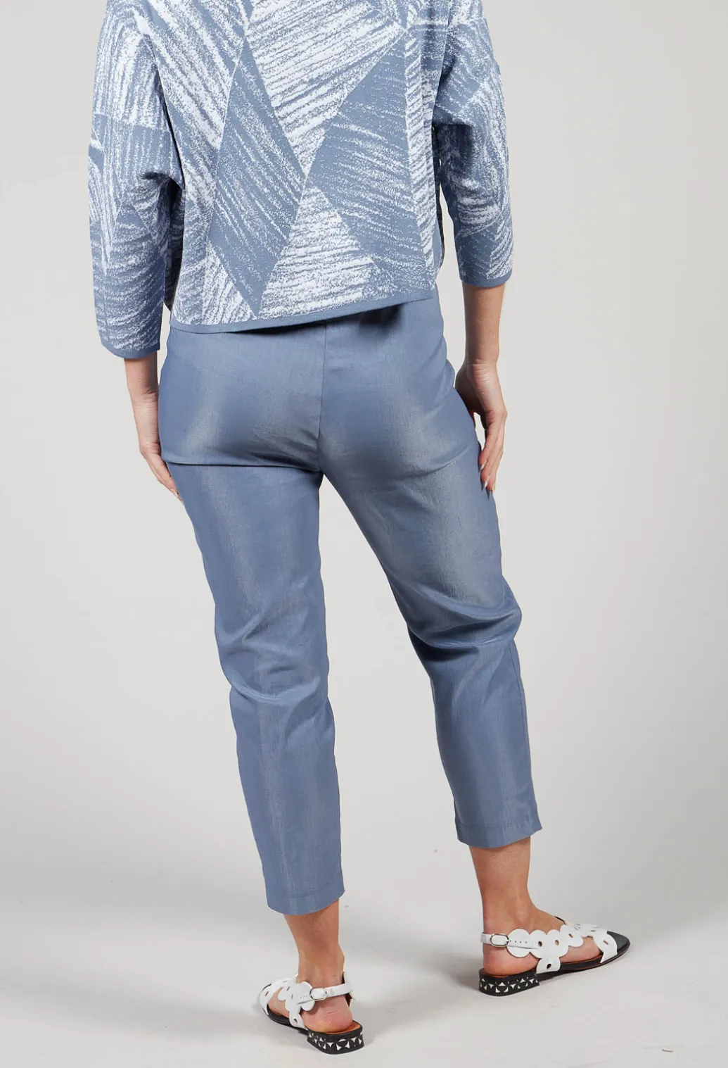 Straight Leggings in Steel Blue