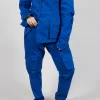 Straight-Leg Trousers with Cargo Pockets in Royal