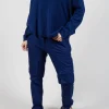 Straight-Leg Trousers with Cargo Pockets in Ocean