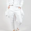 Straight-Leg Trousers with Button-Flap Back Pockets in Semi Bleach