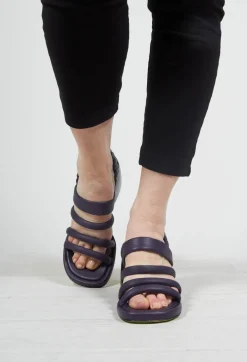 Strappy Heeled Sandals in Amethyst