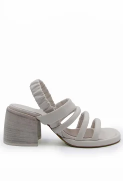 Strappy Heeled Sandals in Gesso