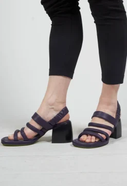 Strappy Heeled Sandals in Amethyst