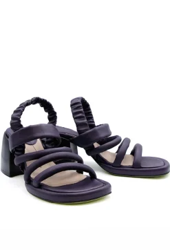 Strappy Heeled Sandals in Amethyst
