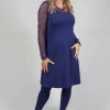 Strappy Jersey Dress in Azur
