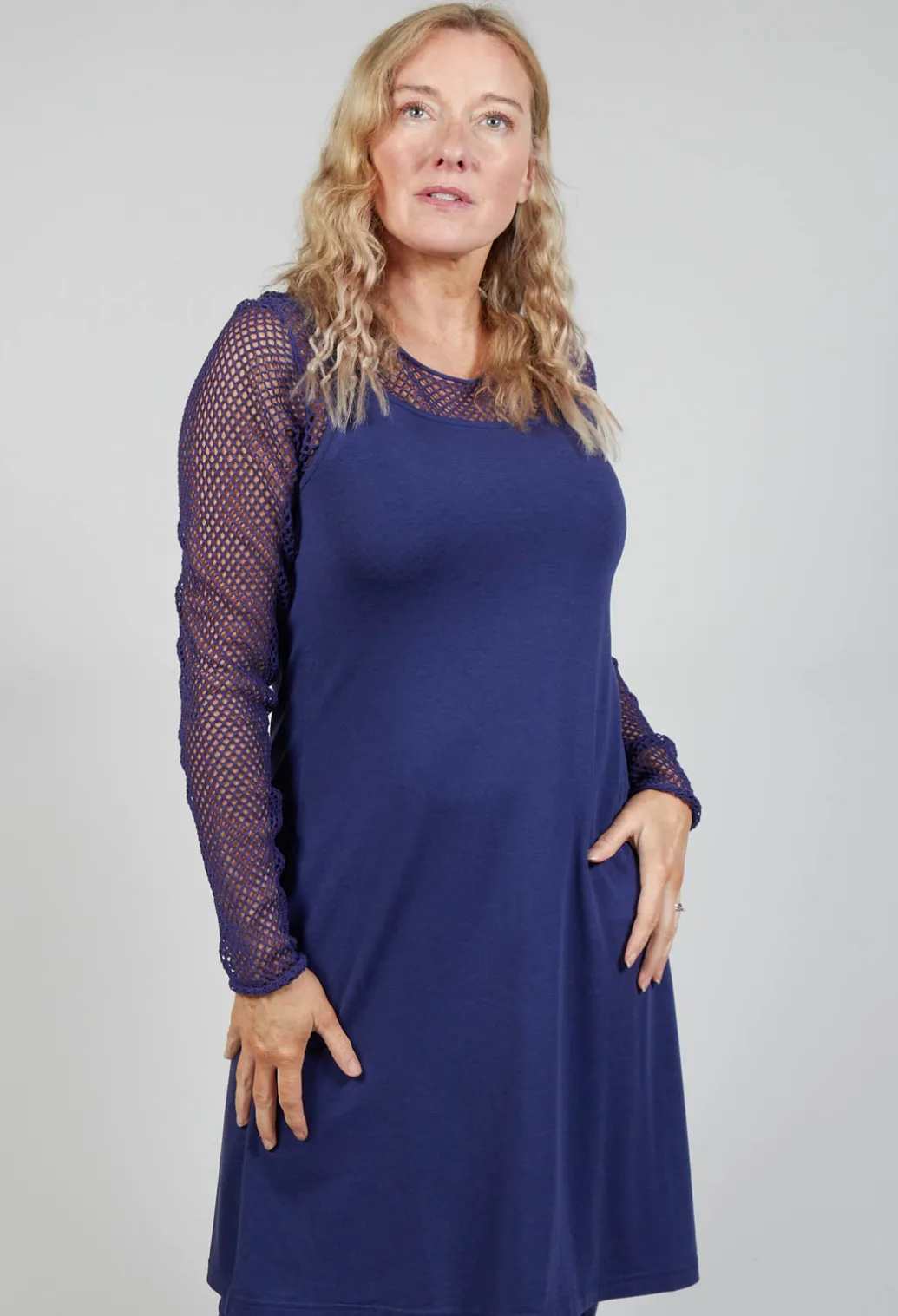 Strappy Jersey Dress in Azur