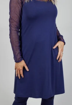 Strappy Jersey Dress in Azur