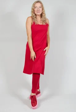 Strappy Jersey Dress in Chili