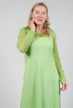Strappy Jersey Dress in Lime