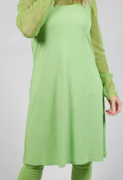 Strappy Jersey Dress in Lime