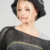 Straw Woven Hat in Original Black