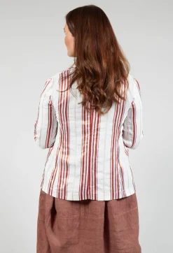 Streaked Summer Jacket in Naturale / Brick