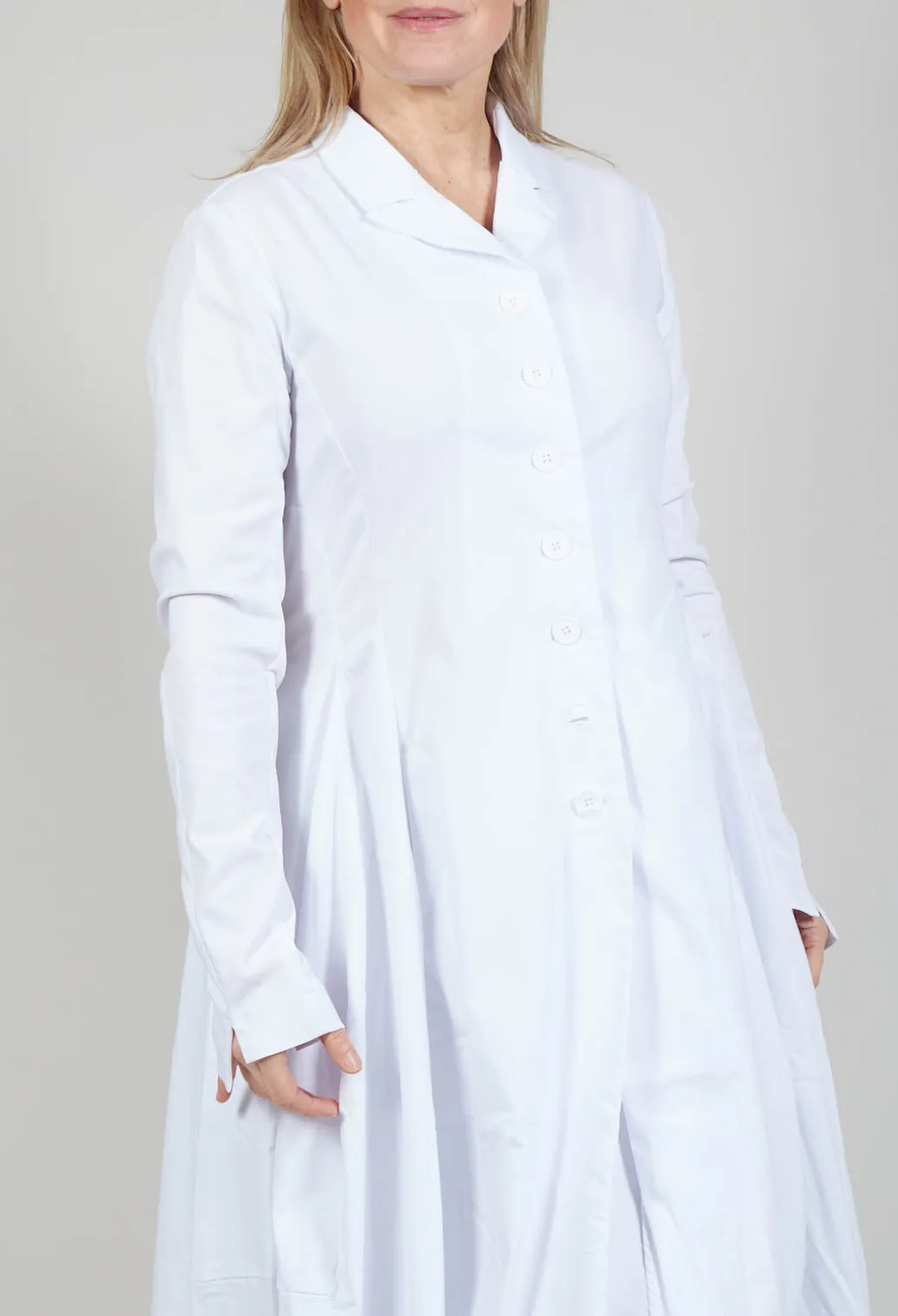 Stretch Fit Coat in White
