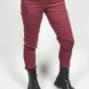 Stretch Fit Leggings in Burgundy