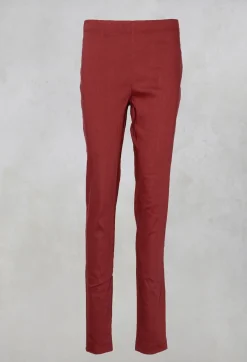 Stretch Fit Leggings in Burgundy